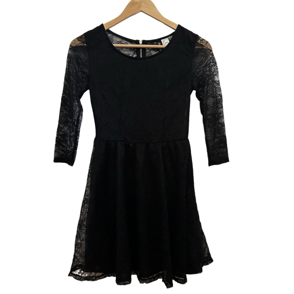 NWT H&M Black Lace Skater Dress